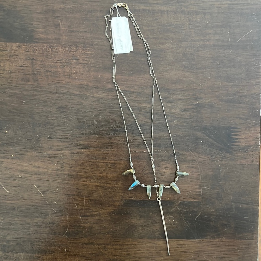 Chan Luu Gunmetal dagger layered necklace